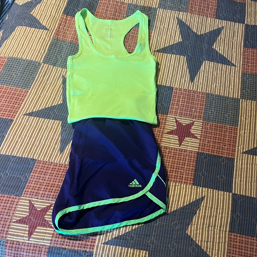 Adidas shorts with top